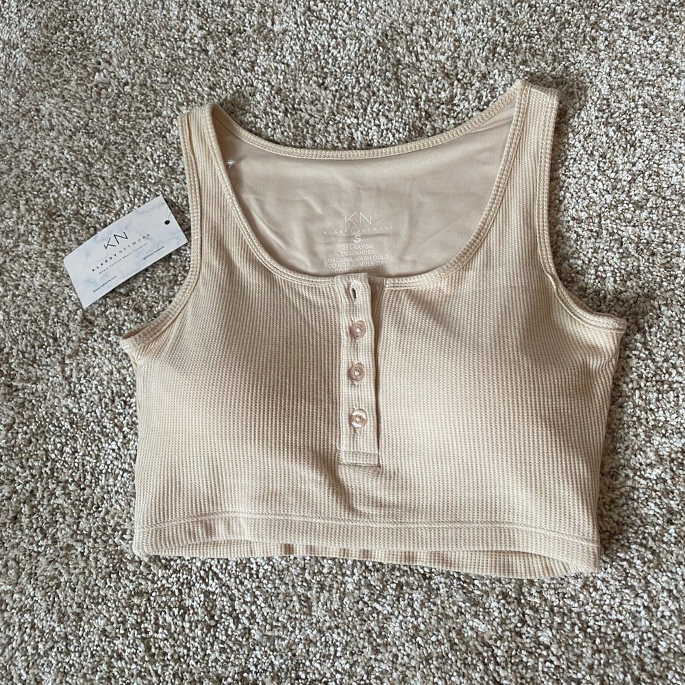 Klassy Network Waffle Knit Crop Brami